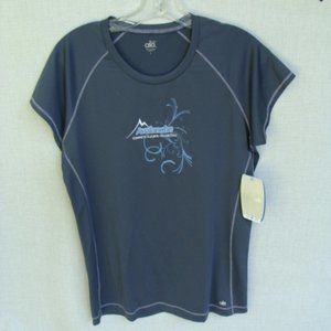 alo cool fit gray athletic top